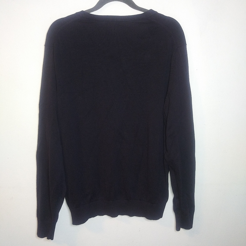 Lands End| Blue V-neck Sweater Sz L - Picture 4 of 6